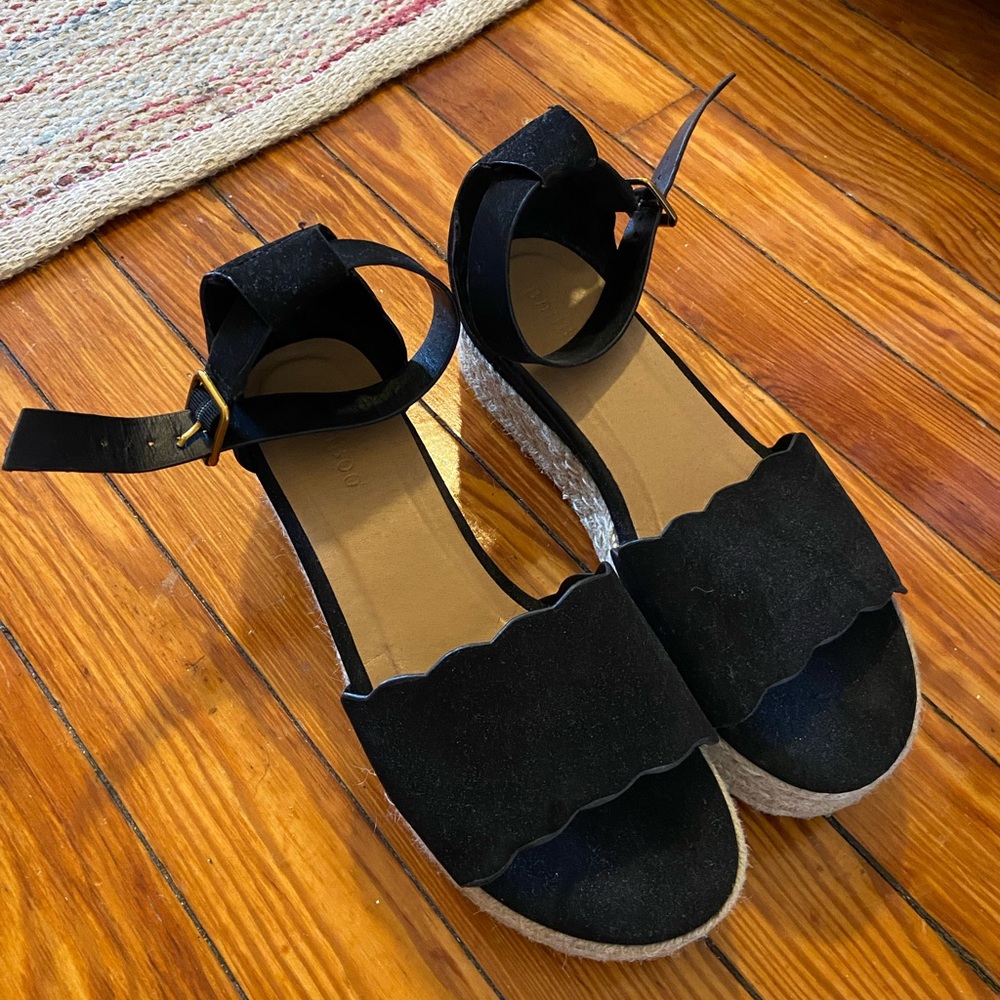 black platform sandals - soda